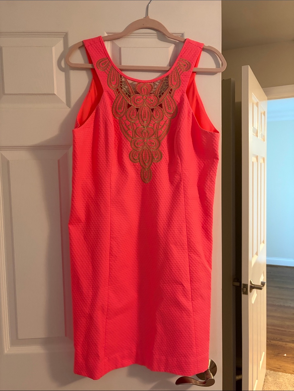 Lilly Pulitzer Sleeveless Coral  Sheath Dress